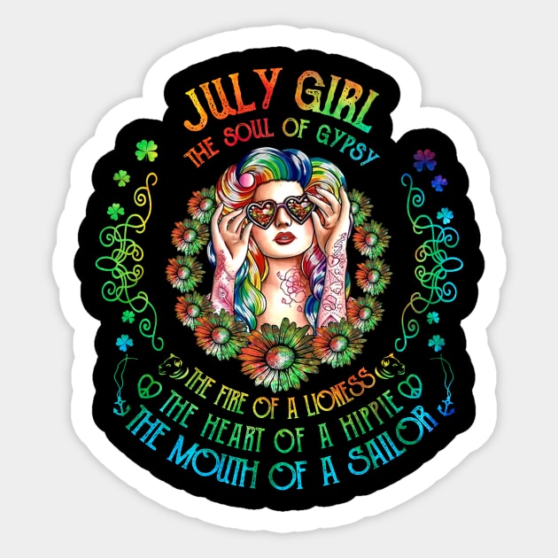 July Girl The Soul Of A Gypsy  birthday gift Sticker by American Woman